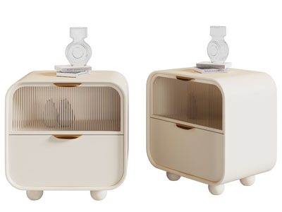 现代奶油风床头柜