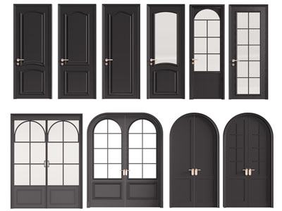法式平开门 玻璃门 房门 木门