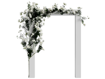 现代花束门拱3d模型 现代花束门拱