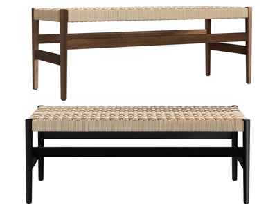 现代编织长凳子