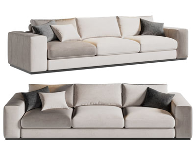 现代布艺多人沙发3d模型 现代布艺多人沙发