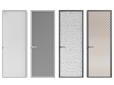 现代玻璃门 房门 平开门