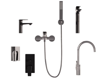 现代不锈钢水龙头 淋浴花洒