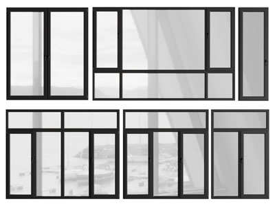 现代玻璃平开窗户3d模型 现代玻璃平开窗户