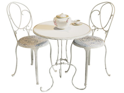 欧式圆形休闲餐桌椅组合3d模型 欧式圆形休闲餐桌椅组合