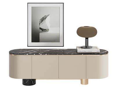 现代电视柜 挂画