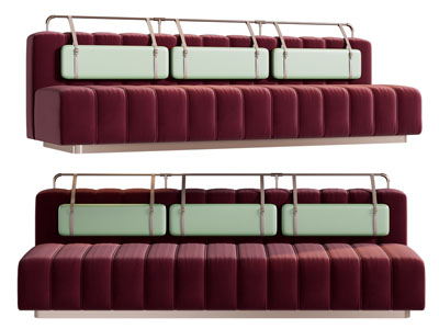 现代布艺多人沙发3d模型 现代布艺多人沙发