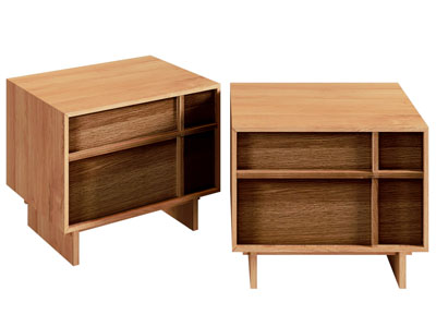 现代实木床头柜