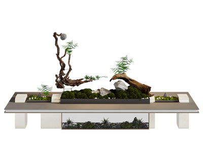 新中式树桩 植被 景观园艺小品