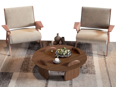 现代休闲椅子 茶几组合