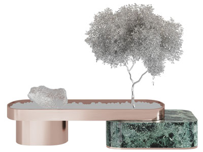 现代盆景盆栽摆件组合3d模型 现代盆景盆栽摆件组合