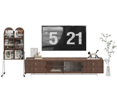 现代中古风电视柜 电视 边柜