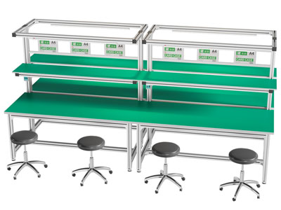 现代流水线工作台 防静电工作台3d模型 现代流水线工作台 防静电工作台