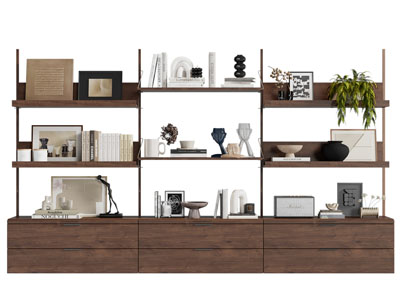 现代中古风装饰柜