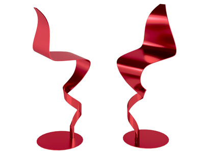 现代飘带雕塑雕刻 摆件组合