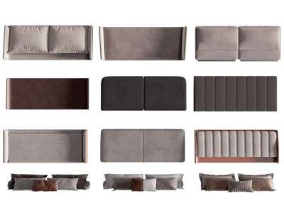 现代布艺床头