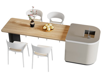 现代吧台餐桌椅组合3d模型 现代吧台餐桌椅组合