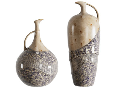 现代艺术品陶艺器皿 摆件组合