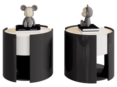 现代圆形床头柜