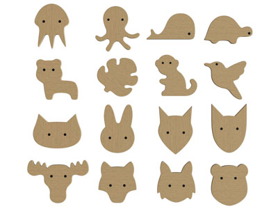 现代卡通动物logo 墙饰挂件