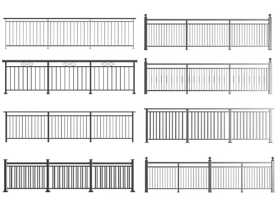 现代铁艺栏杆 护栏 围栏