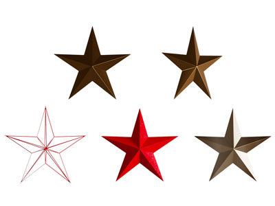 现代五角星墙饰挂件