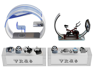 现代vr展台 展览 体验馆3d模型 现代vr展台 展览 体验馆