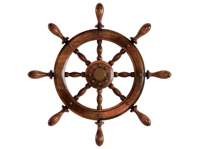 地中海船舵 舵盘 航舵 舵轮墙饰挂件