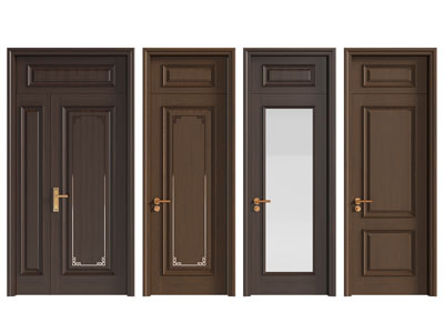 现代子母入户门 平开门 房门 玻璃门