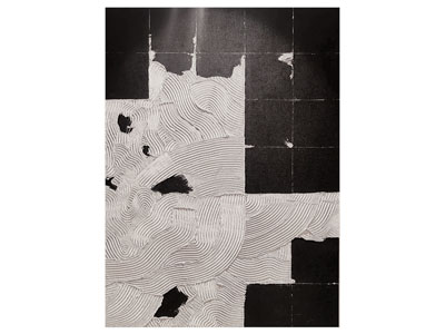 现代黑白装饰挂画 肌理画