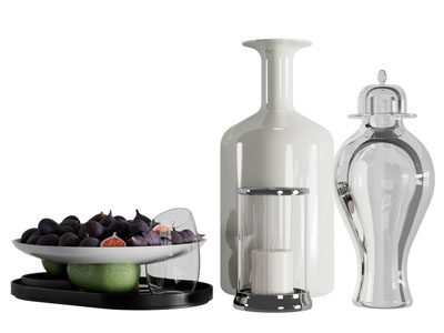 现代玻璃器皿 水果盘摆件组合