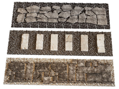 现代石头小路 青石板汀步