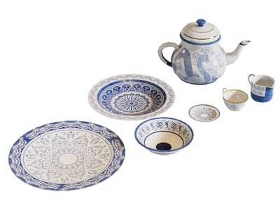 中式青花瓷 茶壶 茶碟 茶杯 茶具杯子