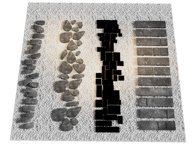 现代石路 景观路径 青石板汀步路