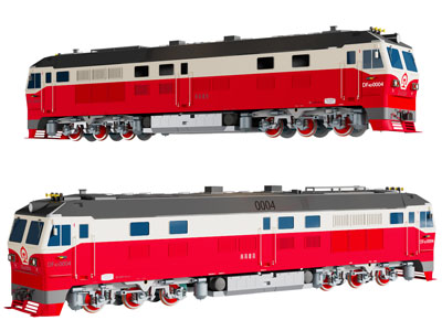 现代旧式火车3d模型 现代旧式火车