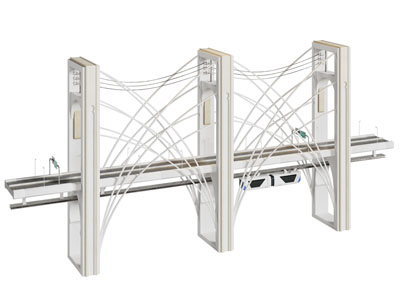 现代桥 桥墩 桥梁3d模型 现代桥 桥墩 桥梁