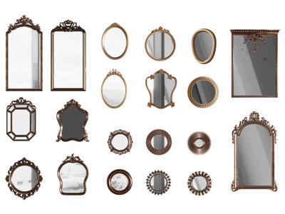 欧式雕花装饰镜子 墙饰挂件
