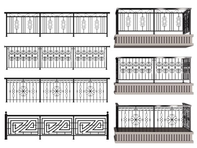 欧式铁艺雕花栏杆 围栏 护栏