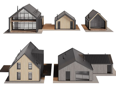现代别墅 建筑3d模型 现代别墅 建筑