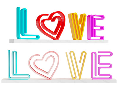 现代透明亚克力英文字母装饰