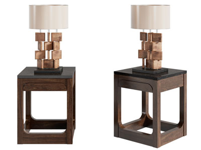 侘寂风中古风床头柜