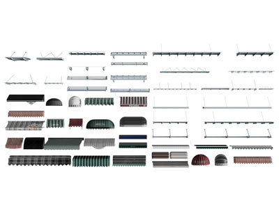 现代遮阳棚 雨棚3d模型 现代遮阳棚 雨棚