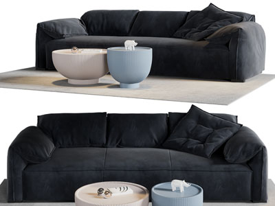 现代多人沙发 茶几组合