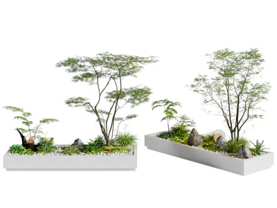 现代花池 花草 树木植物景观园艺小品3d模型 现代花池 花草 树木植物景观园艺小品