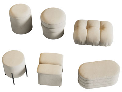 现代圆形坐墩 沙发凳子 脚踏 换鞋凳