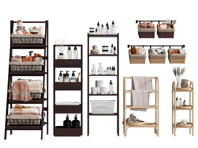 现代洗护用品 卫浴柜架