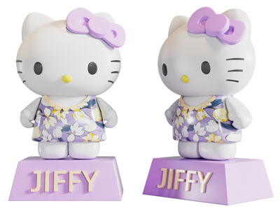 现代Kitty猫雕塑雕刻 摆件组合