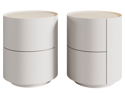 现代圆形床头柜