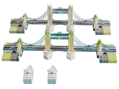 现代卡通大桥3d模型 现代卡通大桥
