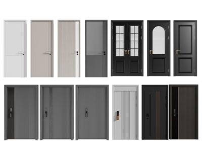 法式木门 房门 平开门 双开门 入户门 防盗门3d模型 法式木门 房门 平开门 双开门 入户门 防盗门